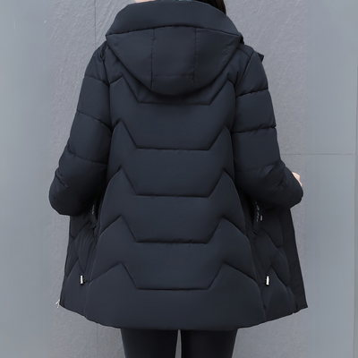 Lässiger Wintermantel mit Kapuze für Damen