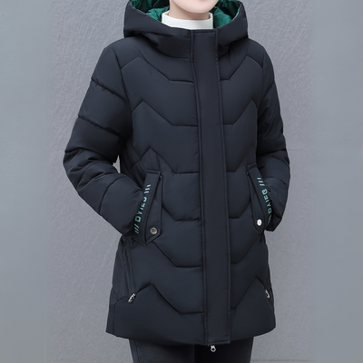 Lässiger Wintermantel mit Kapuze für Damen