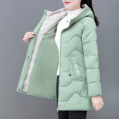 Lässiger Wintermantel mit Kapuze für Damen