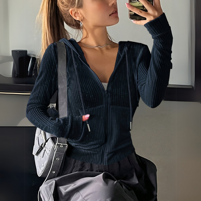 Strickjacke mit Kapuze für Damen