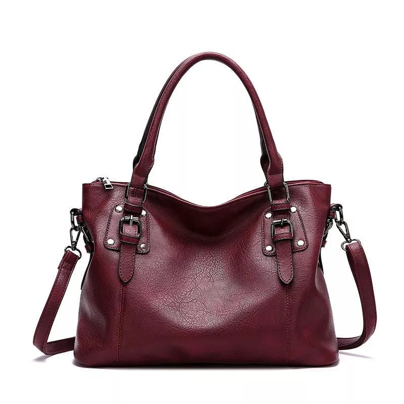 Moniek - Elegante Damen Leder Schultertasche