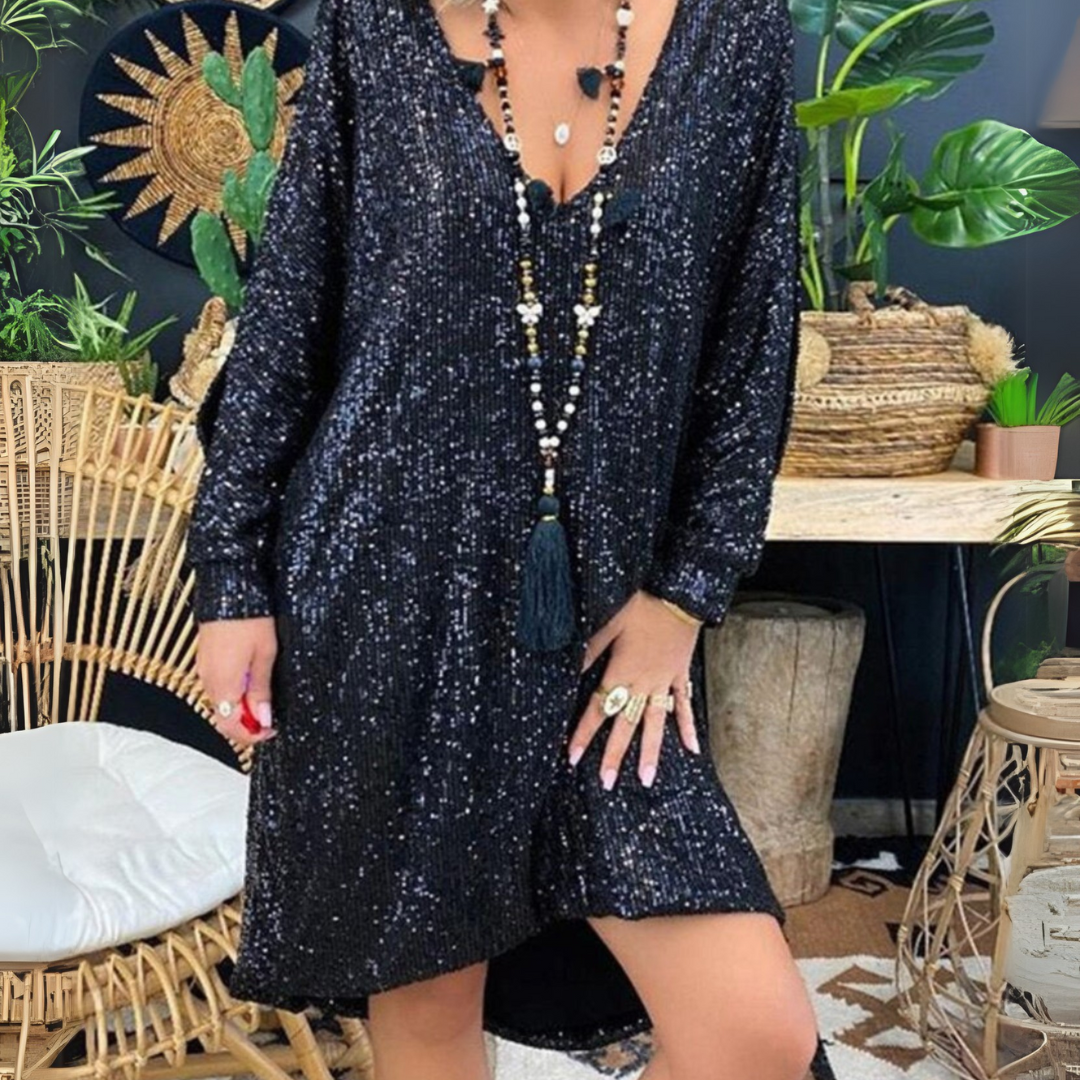 Glänzendes Kleid für Damen