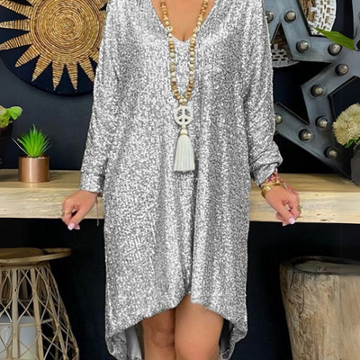 Glänzendes Kleid für Damen