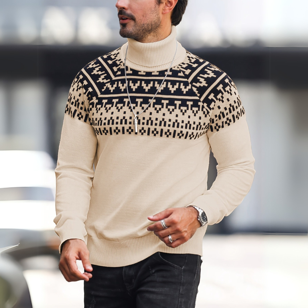 Lässiger Rollkragenpullover für Herren