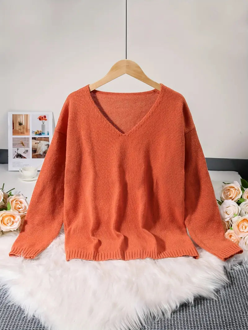 Harlan | Gemütlicher Off-the-Shoulder V-Ausschnitt Sweater
