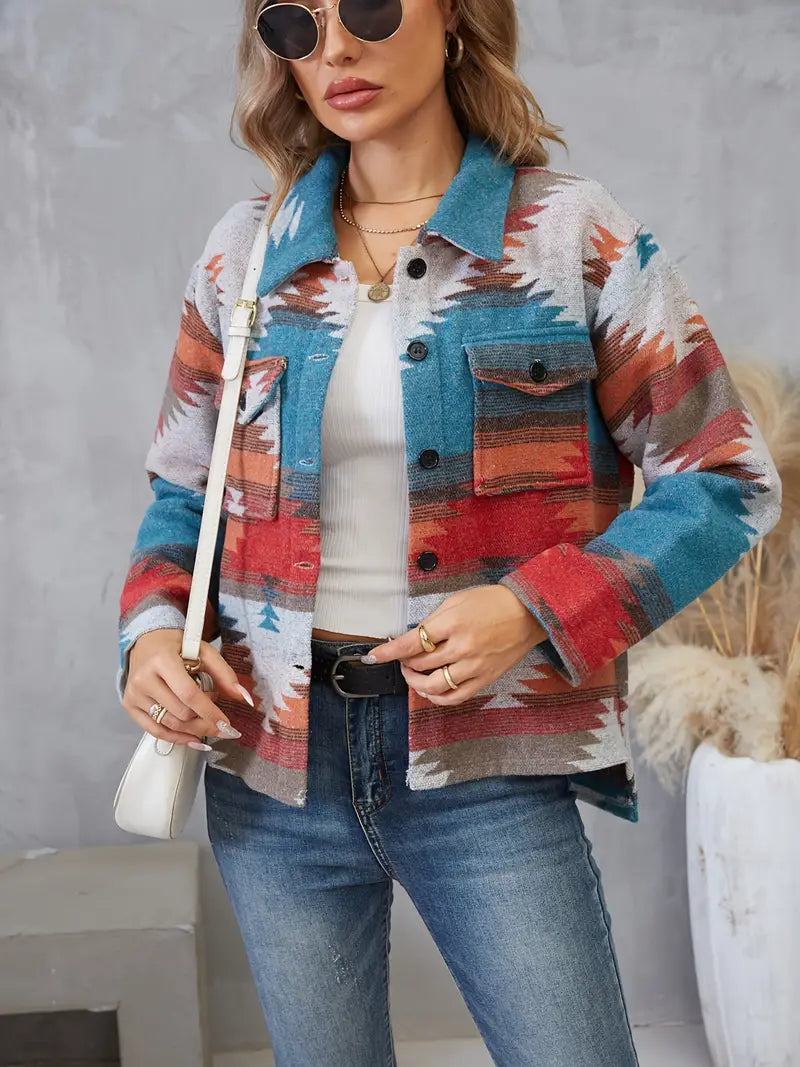 Juna | Aztek Muster Ethno-Jacke