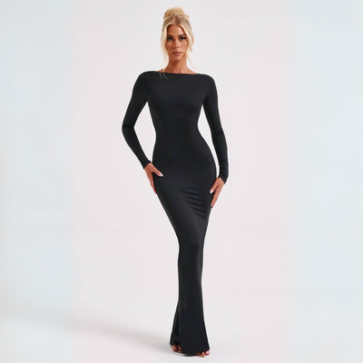 Langes Rückenfreies Kleid für Damen