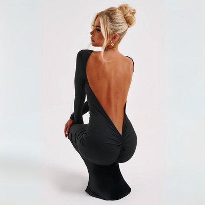 Langes Rückenfreies Kleid für Damen