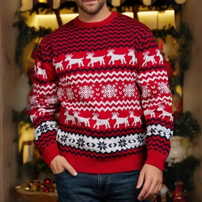 Bequemer Weihnachtspullover für Herren