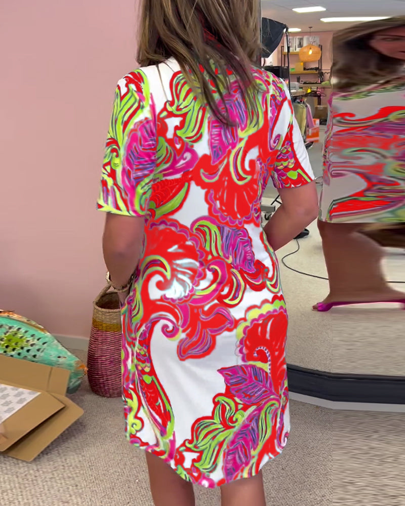Nadia - Bedrucktes Midi-Kleid