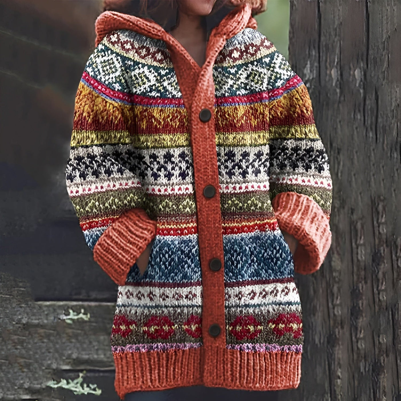 Amelia® | Strickjacke aus gestrickter Wolle