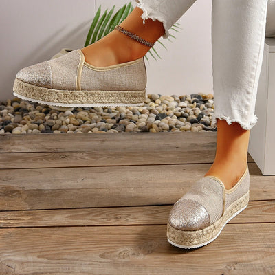 Celine - Glitzernde Canvas-Loafer für Damen