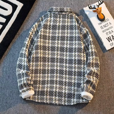 Karierte Strickjacke für Herren