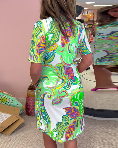 Nadia - Bedrucktes Midi-Kleid