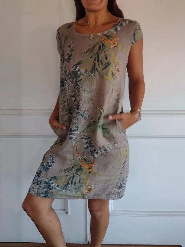 Lorraine | Midi Sommerkleid für Frauen - Blumenmuster