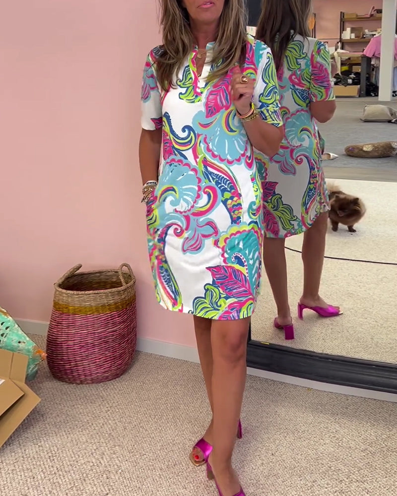 Nadia - Bedrucktes Midi-Kleid
