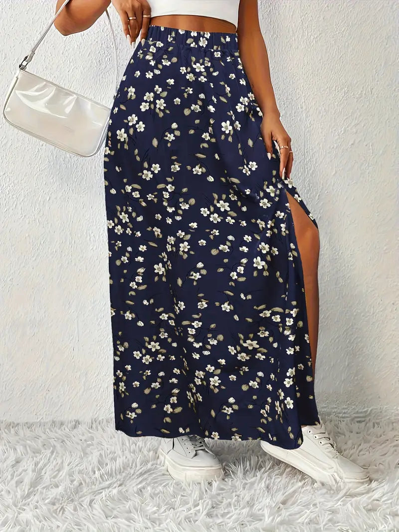 Louvina – Maxirock mit Blumenschlitz