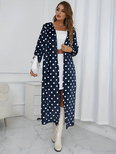 Cornelia | Dalmatiner-Muster Midi-Cardigan