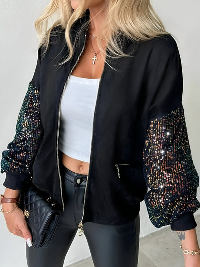 Bella | Kuschelige Strickjacke mit hohem Kragen und Reißverschluss