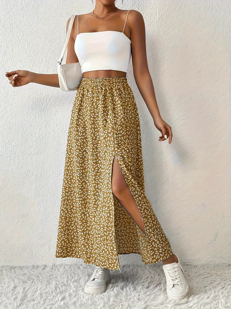 Louvina – Maxirock mit Blumenschlitz