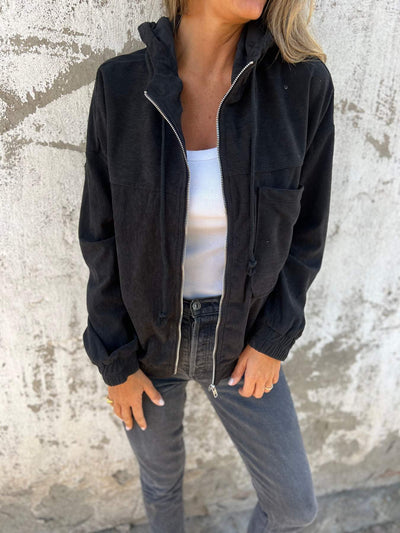 Ivette® | Freizeitjacke mit Kapuze und Reißverschluss