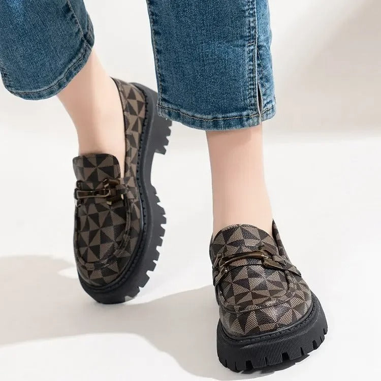 Els - Geometrische Plateau-Loafer für Damen
