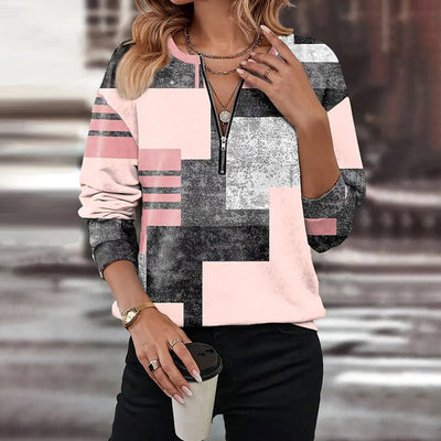 Alicia® | Vintage-Farbblock-Sweatshirt