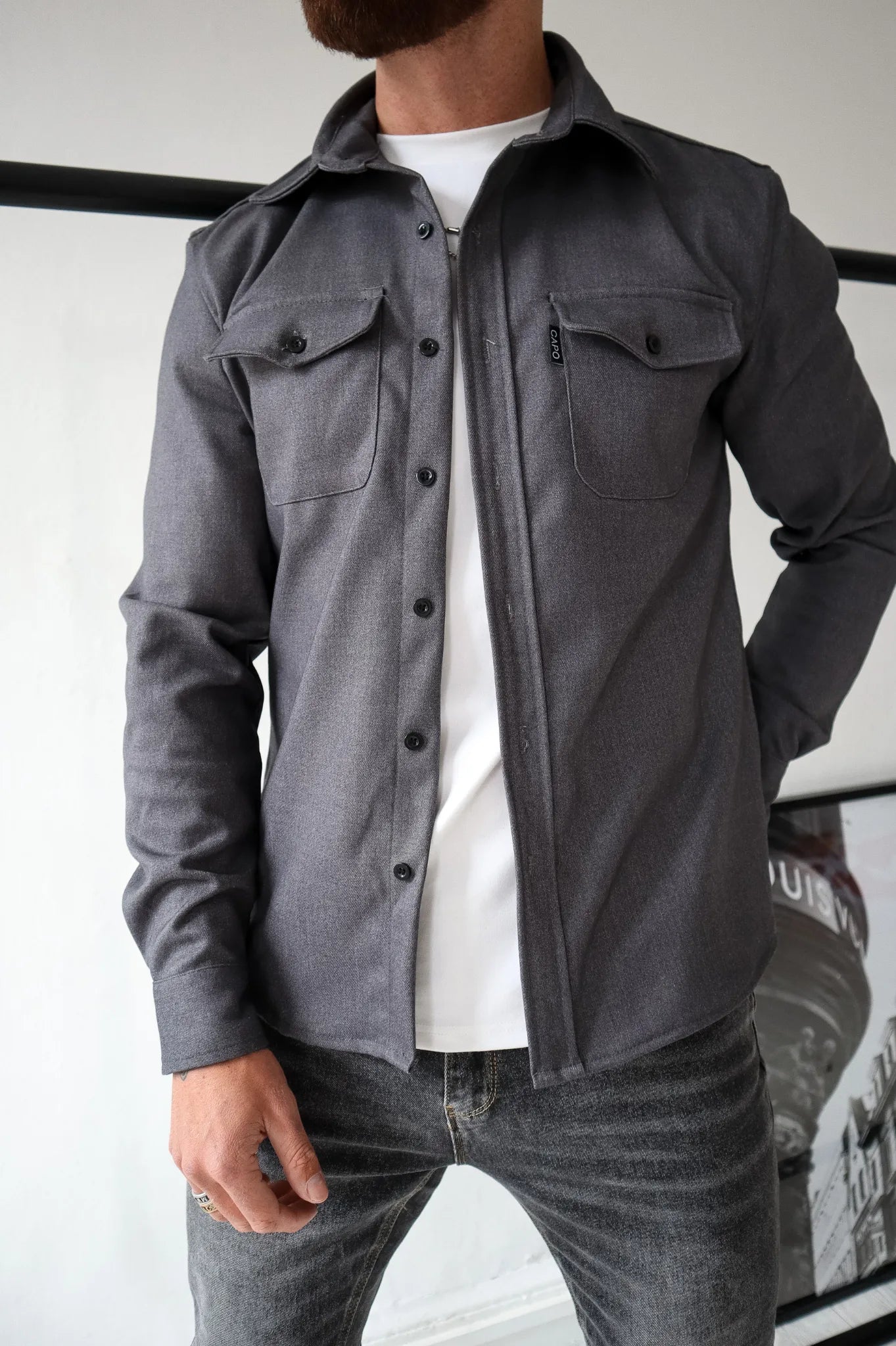 Azan Herren Hemdjacke im modernen Stil