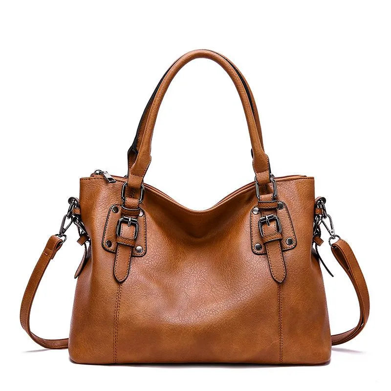 Moniek - Elegante Damen Leder Schultertasche