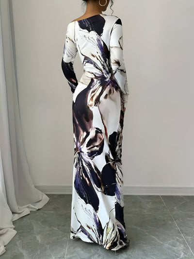 Bluma | Elegantes Off-Shoulder Bodycon Kleid mit Blumenmuster