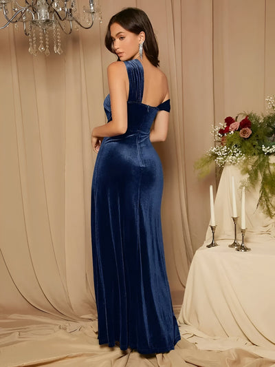 Lilith | Sexy Samt Bodycon Kleid mit Seitenschlitz