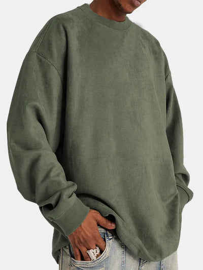 Langarm Pullover aus Wildleder für Herren Elton