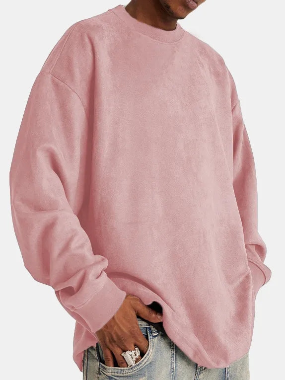 Langarm Pullover aus Wildleder für Herren Elton
