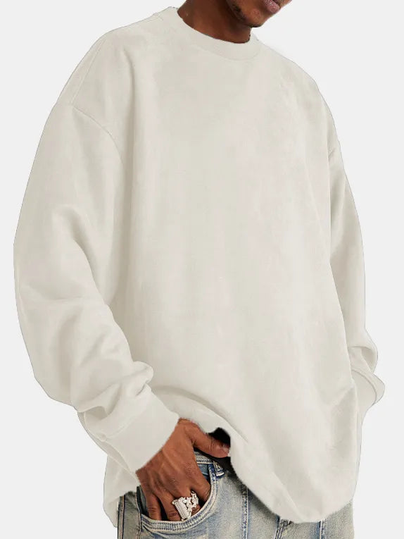 Langarm Pullover aus Wildleder für Herren Elton