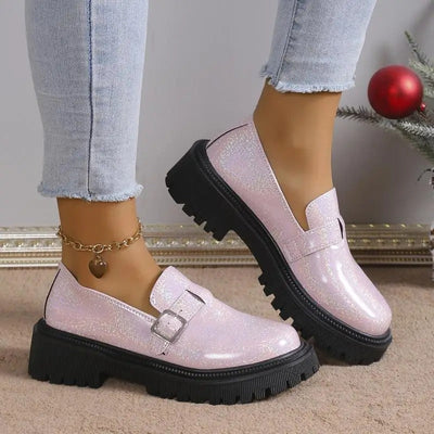 Maxime - Schimmernde Plateau-Loafer für Damen