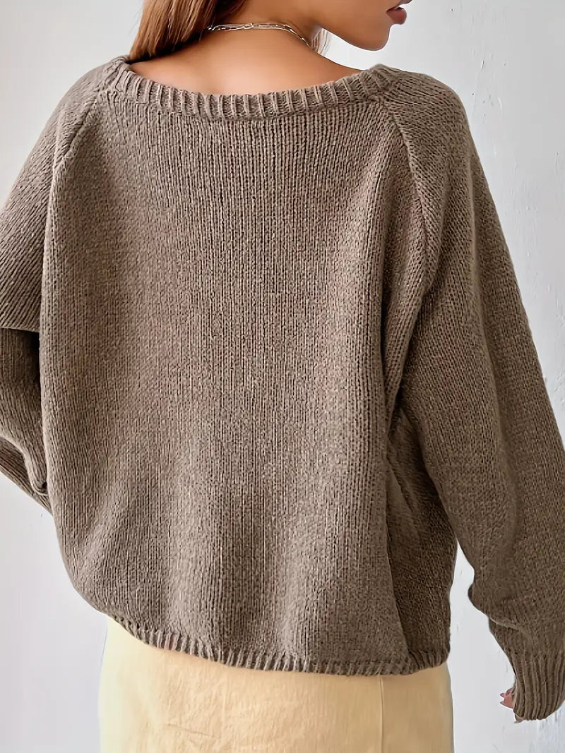 Jamie | Unifarbener Rundhals-Pullover
