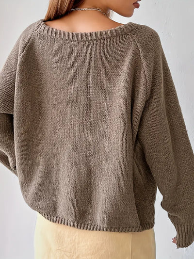 Jamie | Unifarbener Rundhals-Pullover