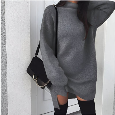 Saskia |  Herbst Oversized Rollkragenkleid