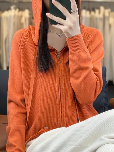 Aleka | Luxuriöser Kapuzen-Cardigan
