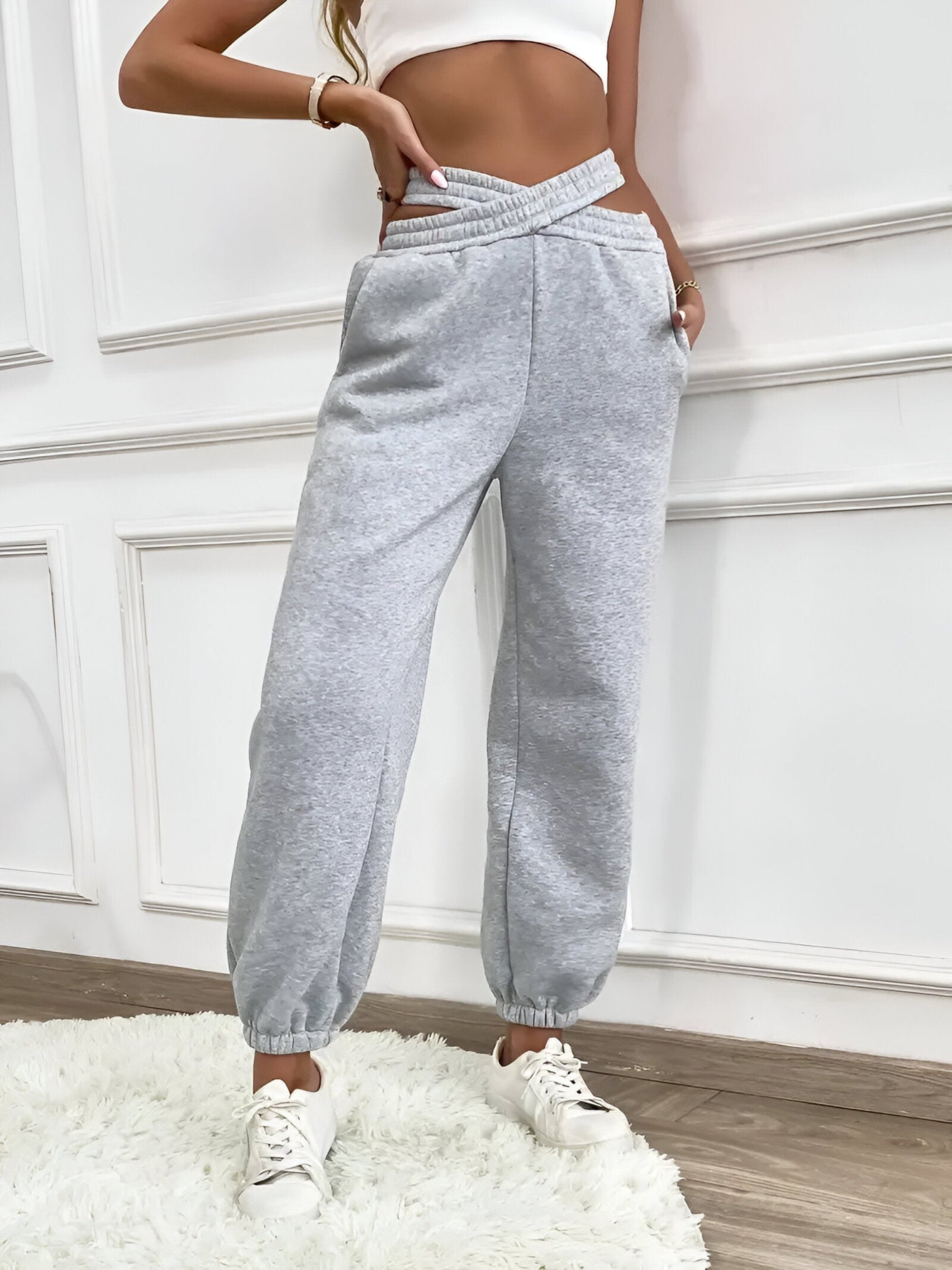 Daniela | Elegante Einfarbige Strick-Jogginghose