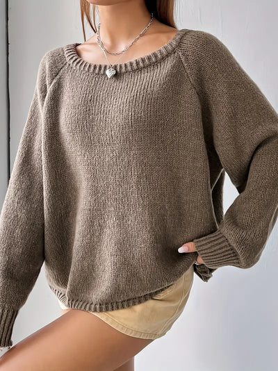 Jamie | Unifarbener Rundhals-Pullover