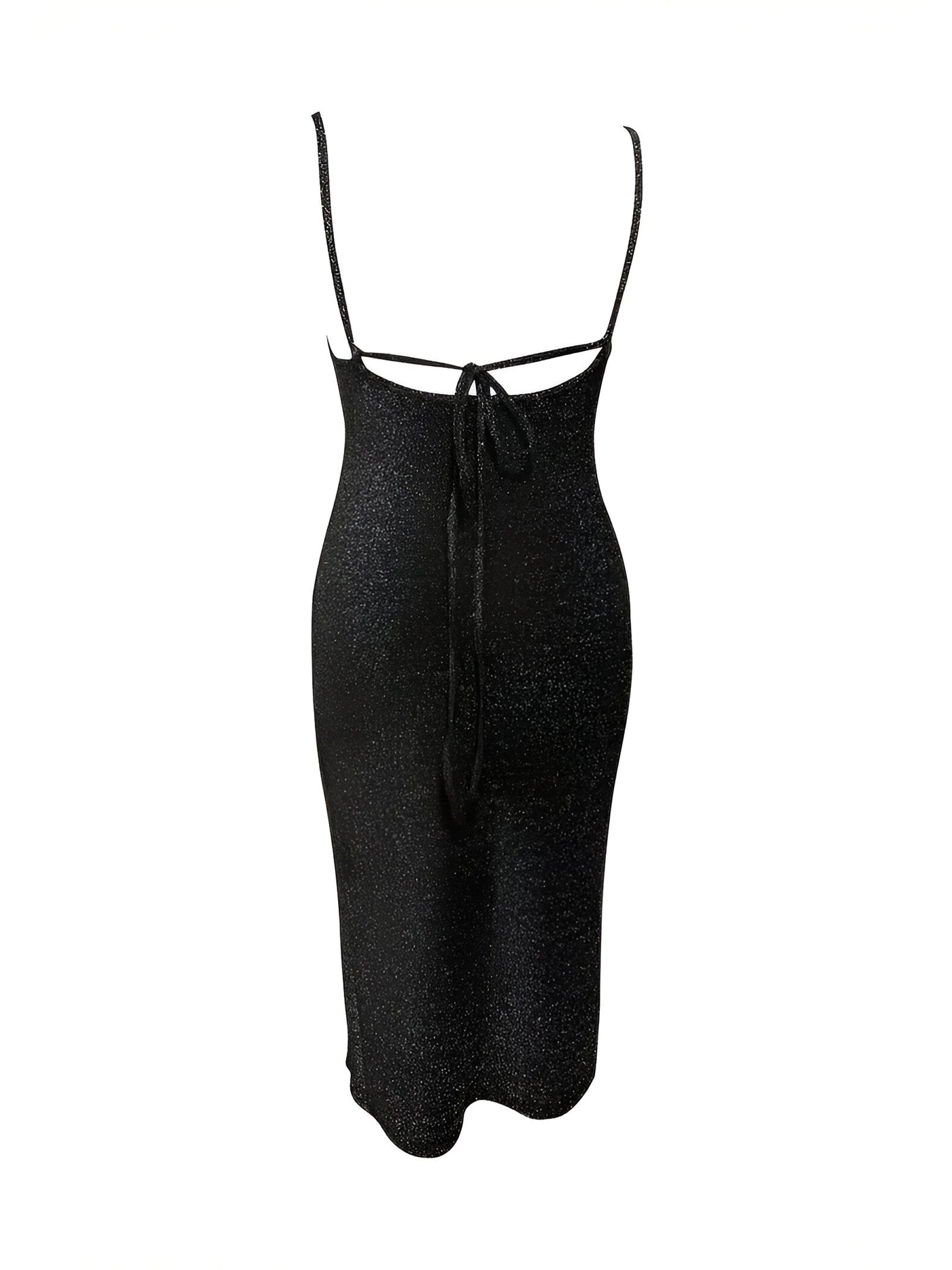 Esra | Schimmerndes Cami Kleid mit Schlitzsaum