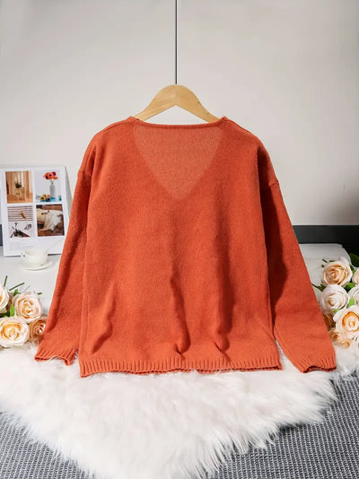 Harlan | Gemütlicher Off-the-Shoulder V-Ausschnitt Sweater