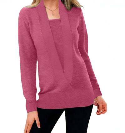 Nina | Eleganter & Bequemer V-Ausschnitt Strickmantel