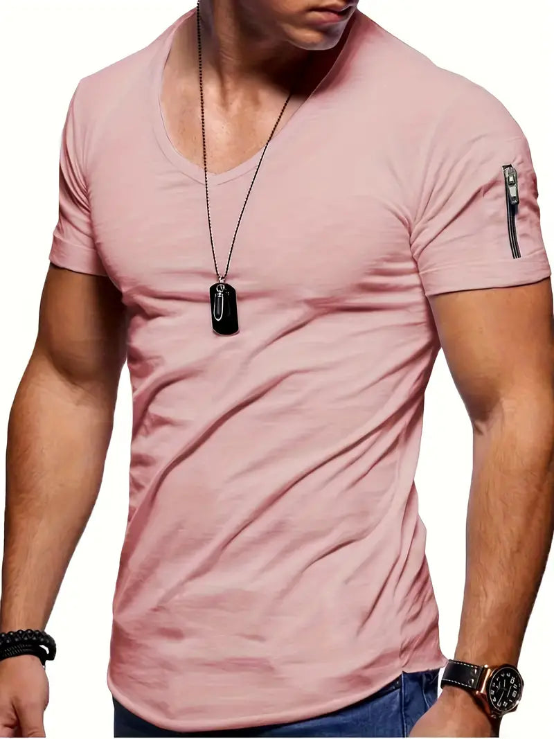 Lässiges Herren-T Shirt mit V Ausschnitt Jaden