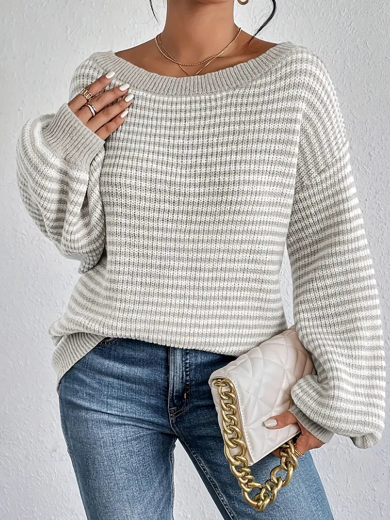 Kameron | Gestreifter Pullover mit Rundhalsausschnitt, Freizeitpullover