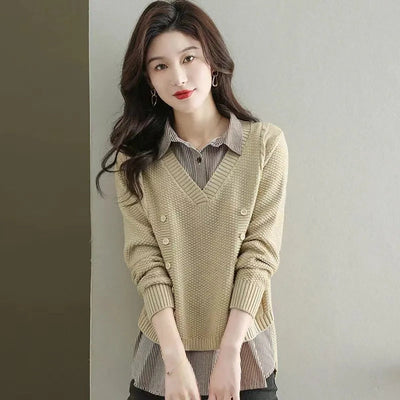 Anden | Zweiteiliger Strickpullover für Frauen