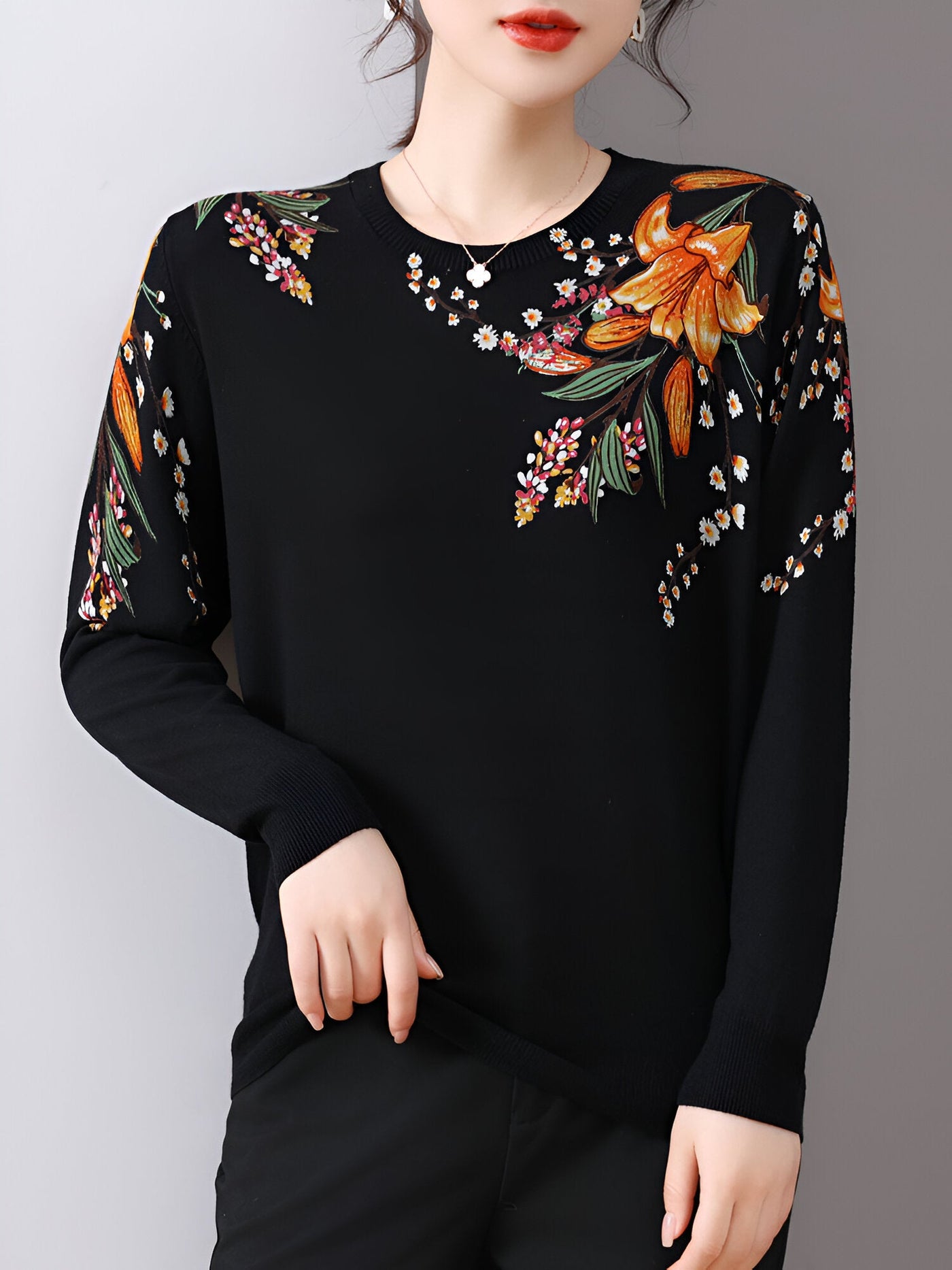 Ksenia | Stylischer Gedruckter Pullover