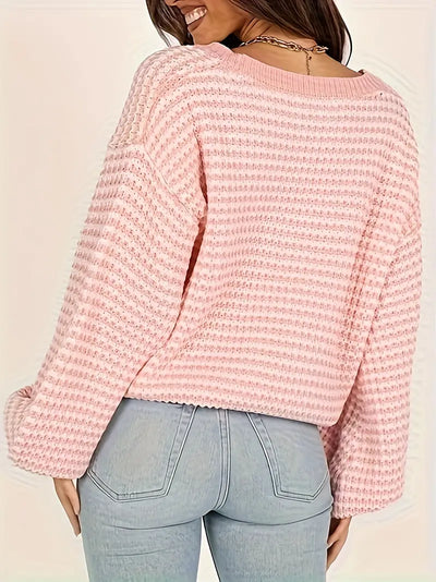 Charlie | Gestreifter Rundhals-Pullover