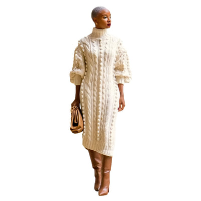 Briana | Sexy Strickkleid mit hohem Schlitz